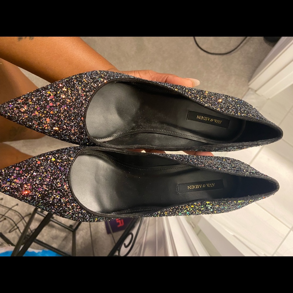 Ava & Aiden pumps size 11 black sparkle new
